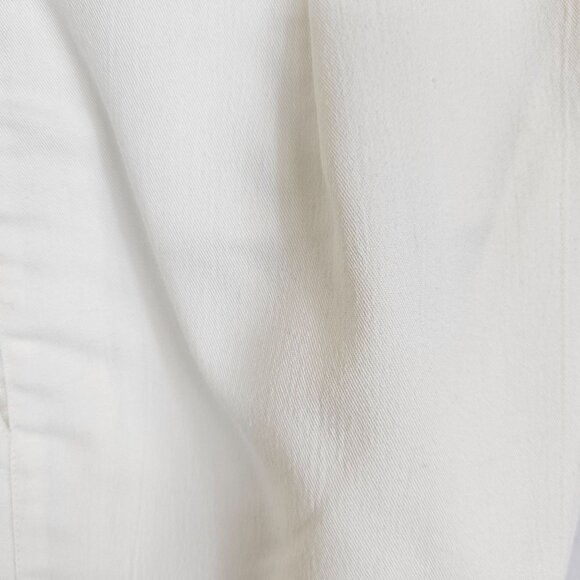 Women's 32" Ivory Dress Pants Cream Textured Pleated Business Casual Office Corp - Picture 9 of 16